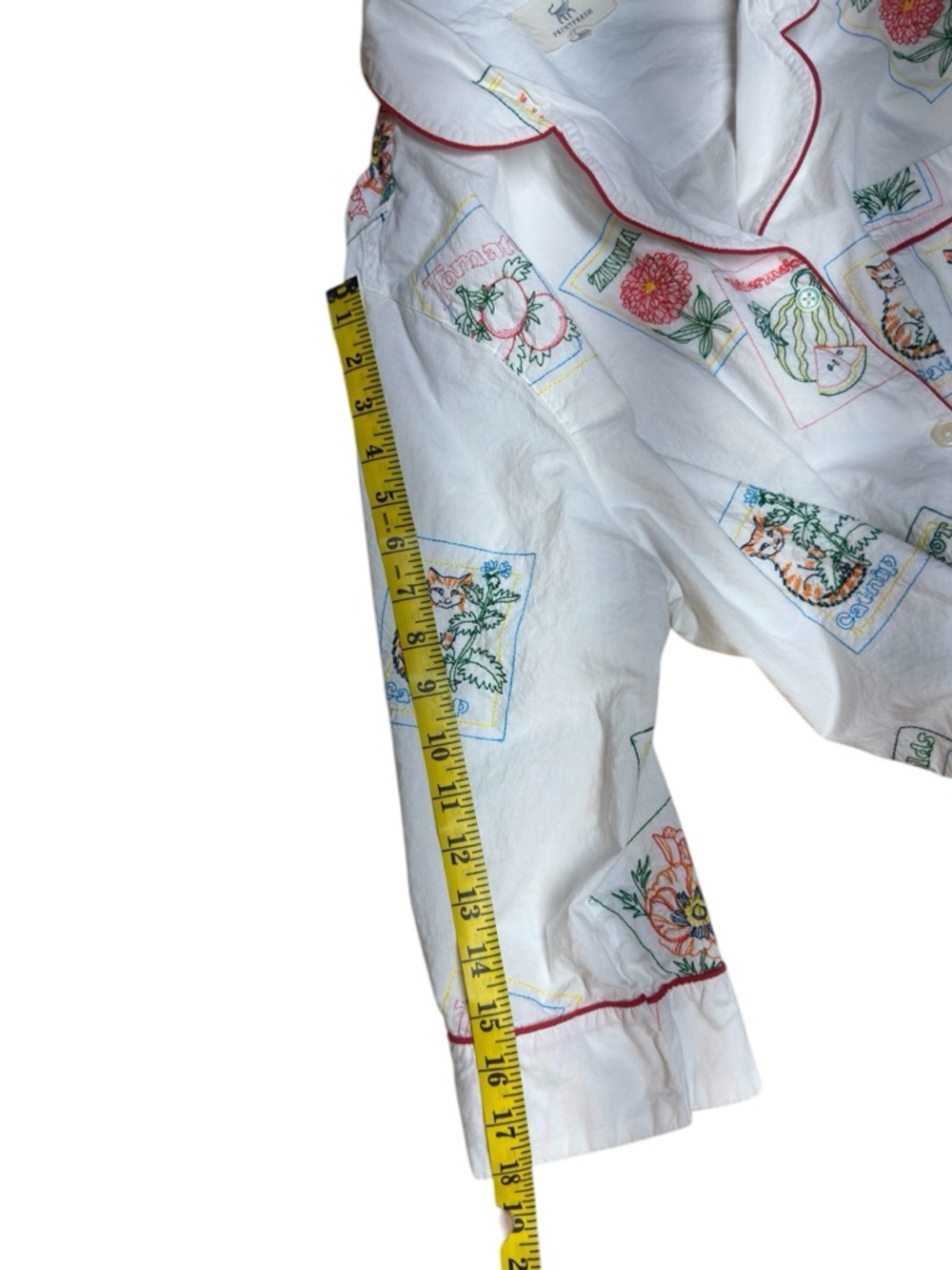 Printfresh Seed Packets Sleep Shirt Cloud Organic Cotton Button Down Nightgown L - Picture 13 of 16